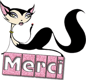 Gif animé merci chatte